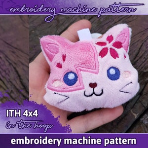 ITH PATTERN 4x4&quot; / 10 x 10 cm sakura kitty plush (freebie)
