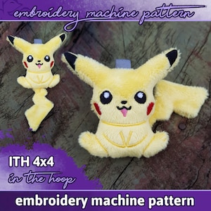ITH PATTERN 4x4&quot; / 10 x 10 cm pikachu plush