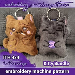 ITH PATTERN 4x4" / 10 x 10 cm geto shoko kitty plush