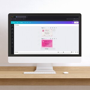 May include: A computer screen showing a website with two different designs for a certificate. The first design is a white certificate with a pink border and the text "Certificate of Completion" in a pink font. The second design is a pink certificate with a white border and the text "Certificate of Completion" in a white font.