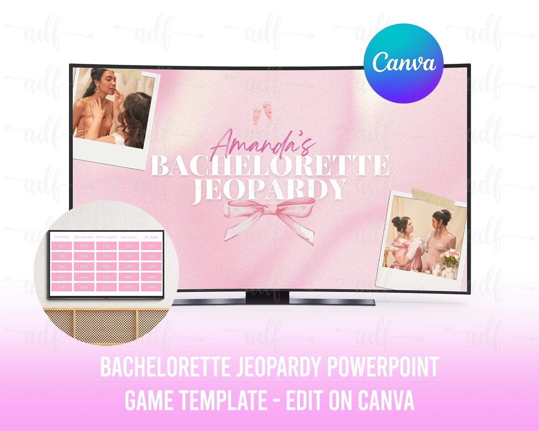 Bachelorette Jeopardy Game Editable Powerpoint Template (canva) Etsy