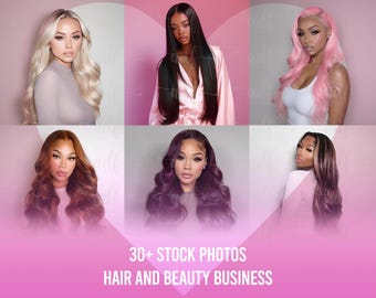 30+ Hair & Beauty Model Stock Photos | Wig Photography, Commercial Use, Digital Download