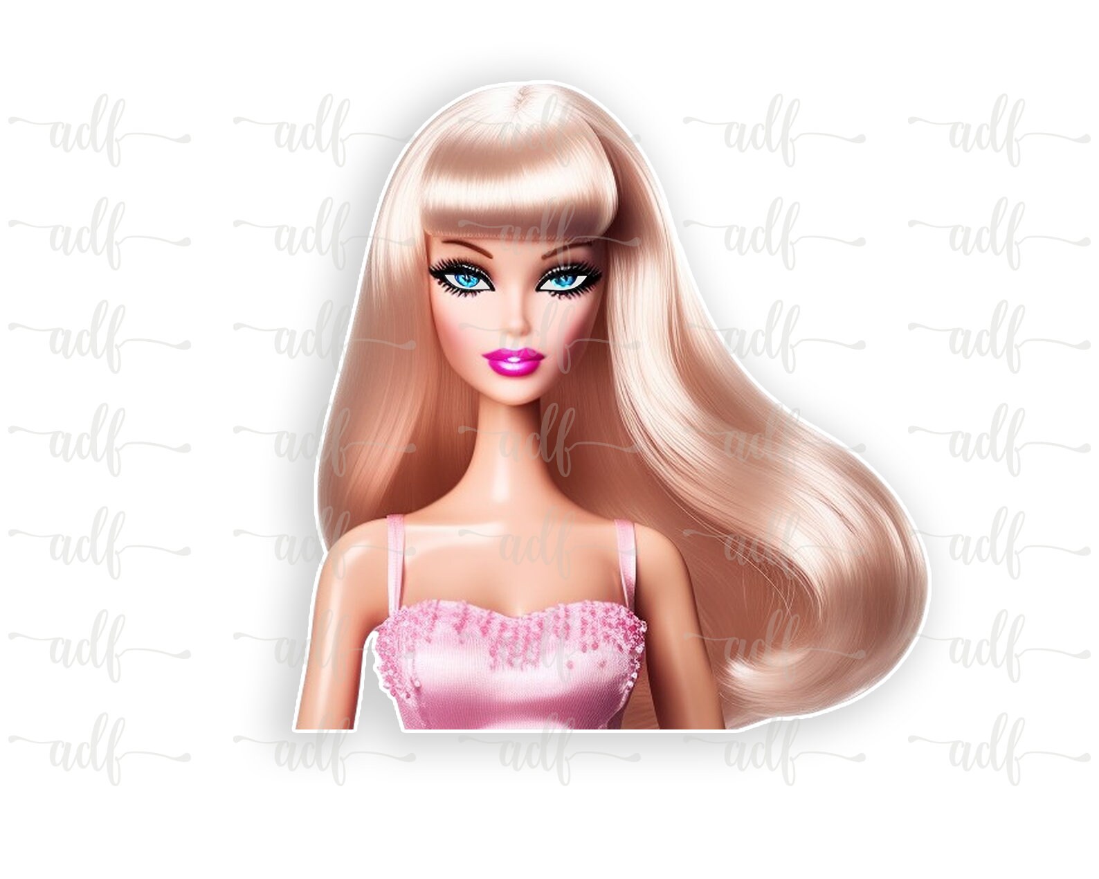 Pink Doll Head As A Wig Holder Face Print Girl Photo Background And Picture  For Free Download - Pngtree