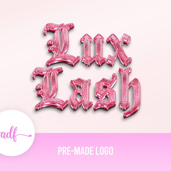 Lash Artist logo, Beauty Logo, Nail Logo, Aesthetics Logo, Lash logo, Pretty Pink Logo, Premade Logo, Custom Logo, Wig Logo