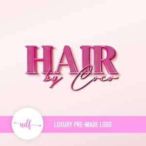 Hairdressing logo, Beauty Logo, Nail Logo, Aesthetics Logo, Lash logo, Pretty Pink Logo, Premade Logo, Custom Logo, Wig Logo