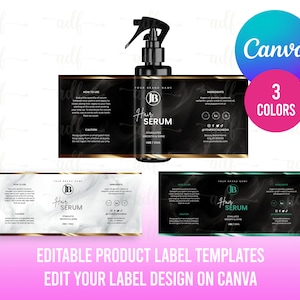 BOTTLE LABEL, Spray Bottle Label, Essential Oil Label, Hair Oil Label, Beauty Product Label, Diy Label Template, Hair Growth Oil