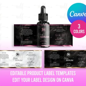 NEW PRODUCT LABEL, Dropper Label, Essential Oil Label, Hair Oil Label, Beauty Product Label, Diy Label Template, Hair Growth Oil