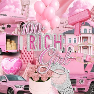 100+ Pink Aesthetic Clipart Bundle – High-Quality AI & PNG Elements with Transparent Background – Urban, Beauty, Hair Lifestyle Graphics