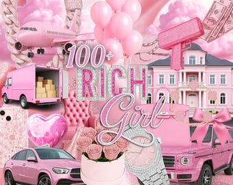Pink Aesthetic Clipart Bundle - 100+ Urban Beauty PNG Grafiken