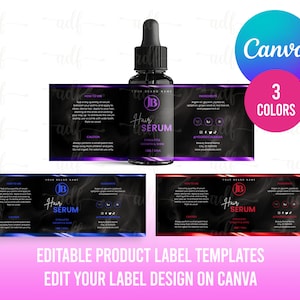 NEW PRODUCT LABEL, Dropper Label, Essential Oil Label, Hair Oil Label, Beauty Product Label, Diy Label Template, Hair Growth Oil