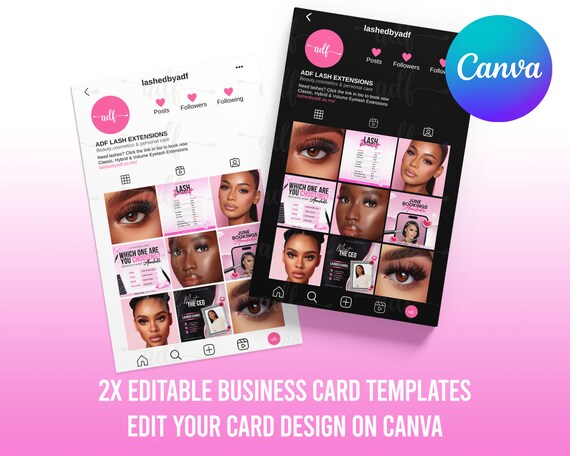 2026 Instagram Business Card, IG Business Card, Lash Tech Business Card, QR code Business Card, Instagram Business Card Template