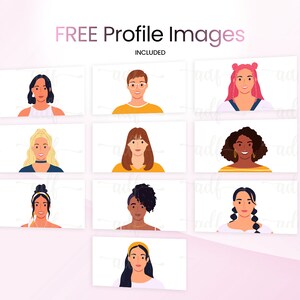 May include: A collection of nine profile images featuring diverse individuals with different hairstyles and clothing. The images are set against a white background.