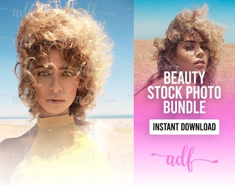 Beauty Model Stock Photos | Hair, Makeup, Lash, Skincare, Beauty Business Stock Photo | 2 JPEG Image | Instant Download | Beauty Model