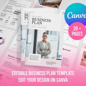 Small Business Plan Template, Canva Business Plan, Professional Business Plan, Business Plan Analysis, Start Up Workbook