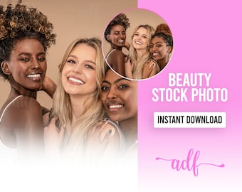 Beauty Model Stock Photo | Hair, Makeup, Lash, Skincare, Beauty Business Stock Photo | 1 JPEG Image | Instant Download | Black Beauty Model
