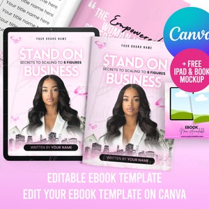 Editable E-book Stand on Business, Passive Income Money Book, Side Hustle Book, Template, White Label, Ebook Cover Design, Premade Book