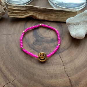 pink smiley bracelet