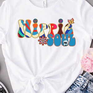Hippie Soul PNG,Vintage Retro Hippie Soul, Commercial USE, Sublimation, Digital Design, Clipart,Print File,Retro Hippie, Hippie Clipart