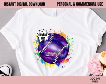 Paint Splash Baseball PNG, Galaxy Baseball, Commercial USE, Baseball Art, Sublimation Design, Digital Design, Clipart,Print File, Baseball