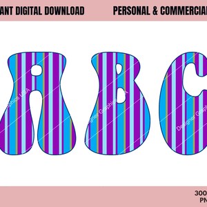 Retro Font PNG,Commercial USE,Sublimation,Hippie Font Bundle,70s fonts,Vintage Fonts,Retro letters,Hippie Retro Fonts,Groovy fonts,Boho Font