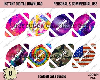 Football Bundle PNG, American Flag Football Sports Digital,Commercial USE, Football Art,Sublimation Bundle,Clipart,Print File,Football