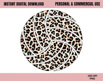Leopard Volleyball PNG, Volleyball clipart,Commercial USE,Volleyball Art,Sublimation, Volleyball Clipart,Volleyball tshirt designs