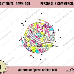 Cricket PNG, Watercolor Cricket Digital, Commercial USE,Sports Digital, Cricket Art, Sublimation Design Download, Digital Design, PNG File