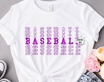 Stacked Leopard Baseball PNG,  Baseball Font, Commercial USE, Sublimation Design, Digital, Clipart,Print File,  Baseball Word PNG