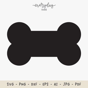 Osso de cachorro SVG | Dog Treat Svg & Png, Pet Dog Clipart Vector, Skeleton Bone Svg, Dog Bone Outline Svg, Puppy Svg | Arquivo de corte SVG de etiqueta de nome de cachorro