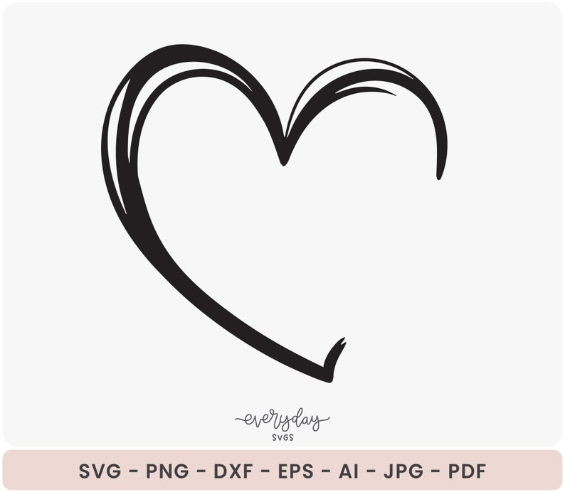 Hand drawn Half Heart Svg Scribble Heart Shape Svg Doodle Heart Frame heart-half-outline-icon-svg-png-free-download