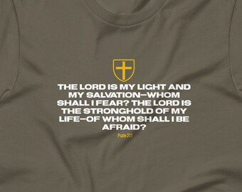 Bible Verse - Psalm 27:1 - Unisex t-shirt