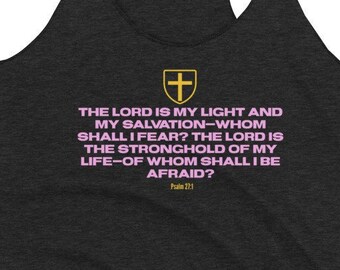 Bible Verse - Psalm 27:1 - Women's Racerback Tank