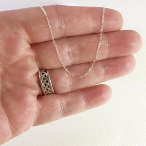Dainty Sterling Silver Chain Necklace, 1mm Finished Chain