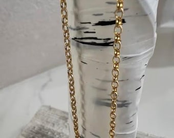 14k Gold Filled Rolo Chain Necklace • 2.6x1.8mm Oval Link