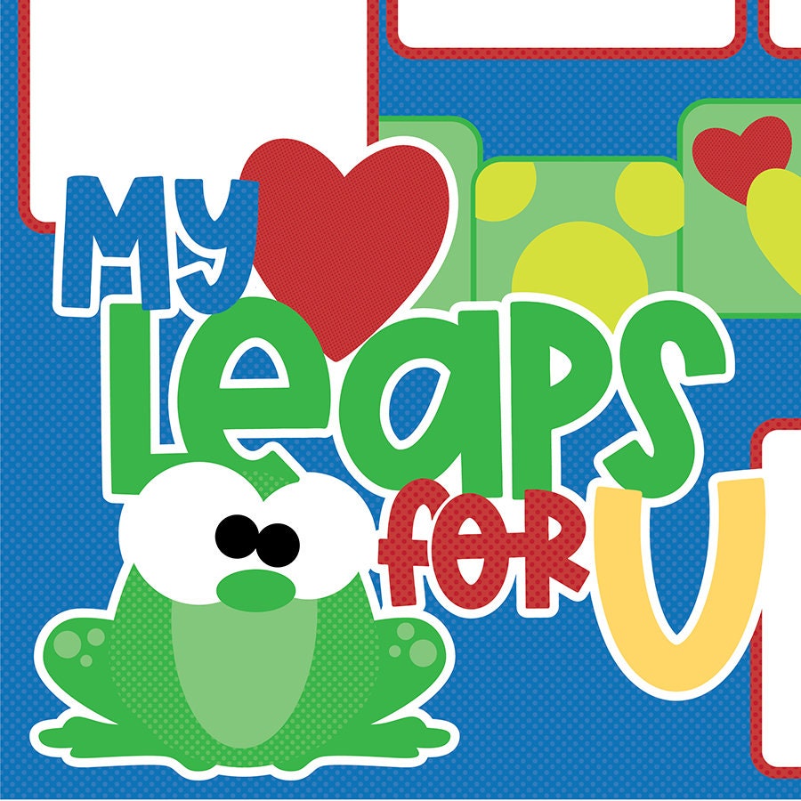 Scrapbook Sketch My Heart Leaps for You and Cut File - Etsy