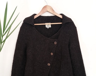 Læsø uldstue / 100 % Wolle / skandinavische Jacke / Wolle / Strickjacke / Boho Hippie / Größe XS S