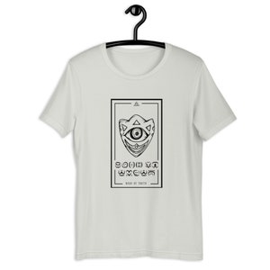Mask of Truth, Zelda Fortune Teller Card T-shirt, Majora&#39;s Mask Mask of Truth Gritty Design Short sleeve T-shirt
