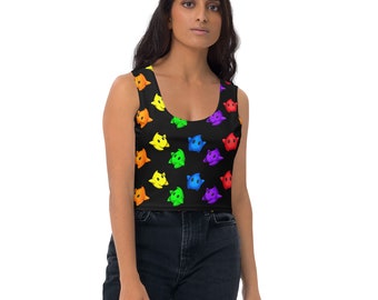 Débardeur Court Motif Luma Pride Noir