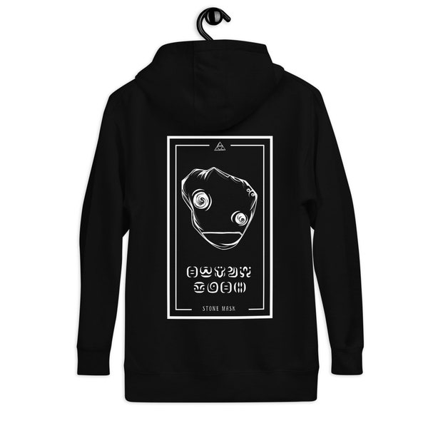 Stone Maks Zelda Fortune Teller Card Black Unisex Hoodie, Black Sweatshirt, Zelda Sweatshirt, Black Hoodie, Majora's Mask hoodie