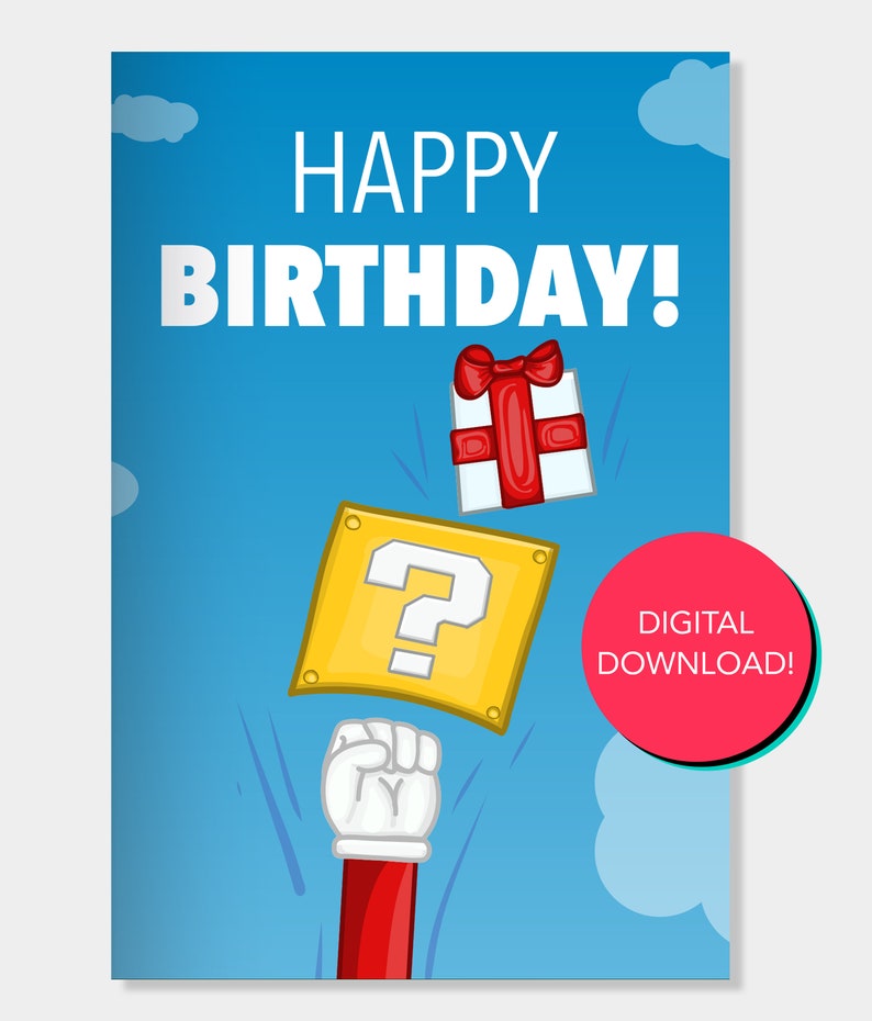 4x6 Printable Super Mario Birthday - Il 794xN.4297071079 Rvmy 