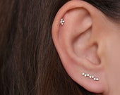 Tiny Earrings, Small Ear Climber Earrings, gift for her