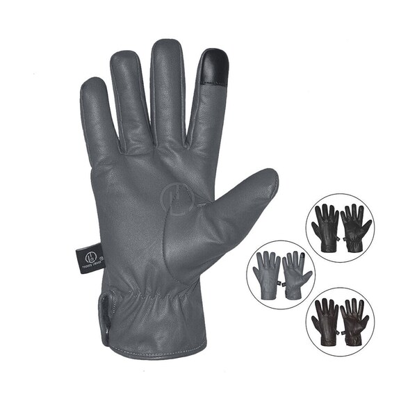 Handmade Genuine Leather Gloves Goatskin Winter Gloves Snow Gloves Cold Weather Gloves Touchscreen Leather Gloves With Wool Lining