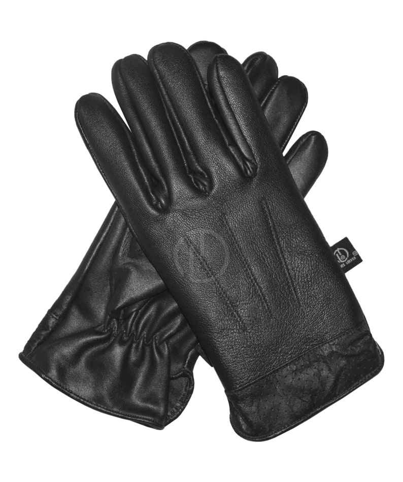 Handmade Genuine Leather Gloves Goatskin Winter Gloves Snow Gloves Cold