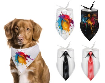 Custom Pet Bandanas: Personalize your pet's style with unique designs or keyword prompts, Perfect for dogs and cats of all sizes #PetFashion