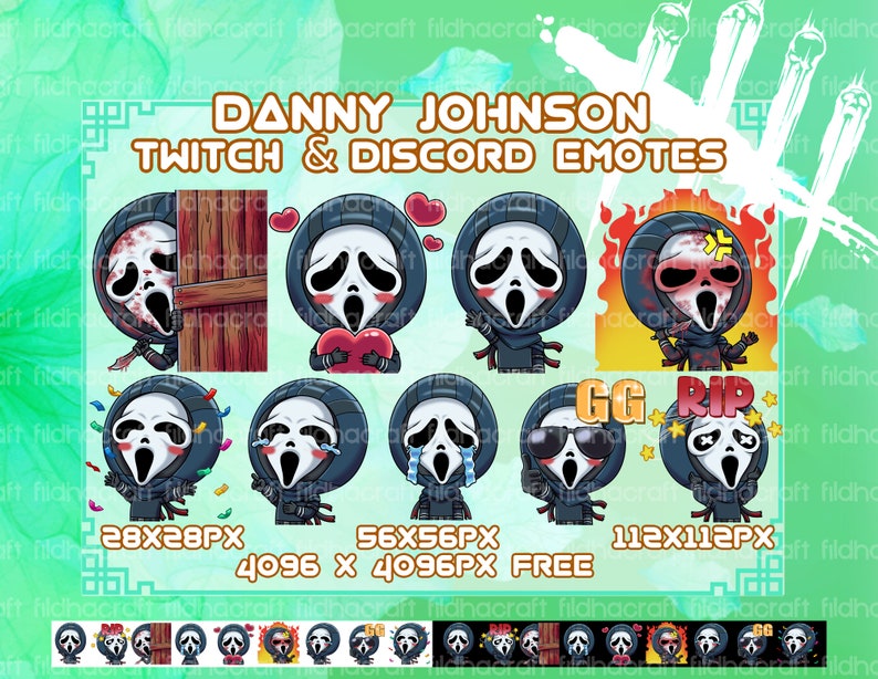 Cute the Danny Johnson DBD Twitch Emotes Bundle, Dead by Daylight