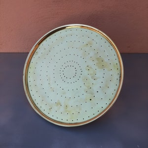 Cabezal de ducha de lluvia de latón hecho a mano: cabezal de ducha vintage grande y redondo sin lacar para uso en interiores y exteriores
