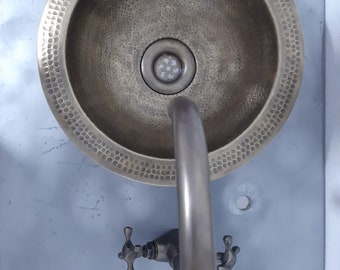 brass bar sink oil-rubbed, brass hammered kitchen sink, brass bathroom sink