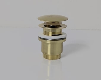 Desagüe emergente de latón para lavabo de baño con rebosadero (40 mm de diámetro)