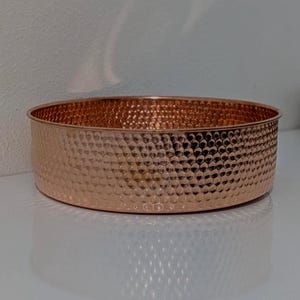 Hammered Copper Sink – Round Vessel Sink Including Drain – Rustic Copper Bathroom Basin 13&quot;