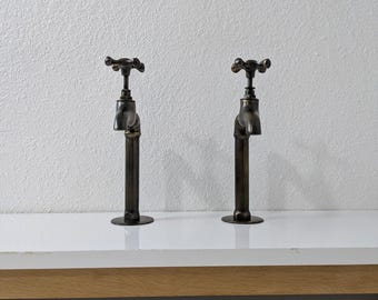 Antique Porcher Taps Paris, Old French Hot and Cold Taps Antique Porcher Taps Paris, Old French Hot and Cold Taps